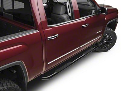 Barricade 3-Inch Side Step Bars; Rocker Mount; Black (14-18 Sierra 1500)