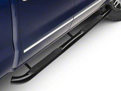 Barricade 3-Inch Side Step Bars; Rocker Mount; Black (14-18 Silverado 1500)