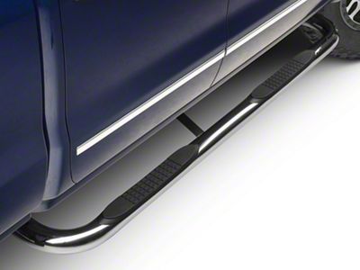 Barricade 3-Inch Side Step Bars; Body Mount; Stainless Steel (14-18 Silverado 1500)