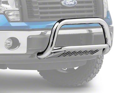 Barricade 3-Inch Bull Bar with Skid Plate; Stainless Steel (11-24 2.7L/3.5L EcoBoost F-150, Excluding Raptor)