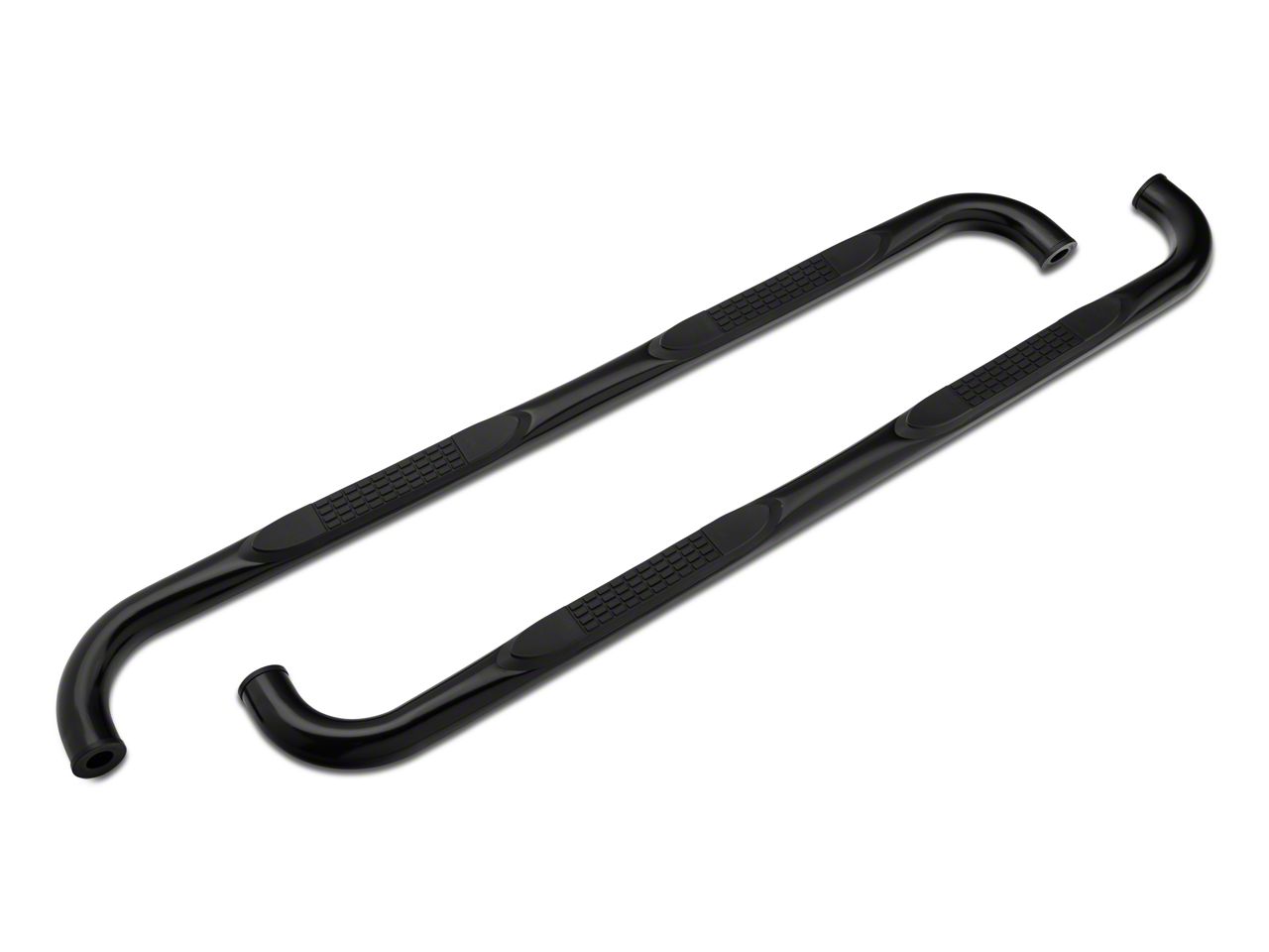 Barricade F-150 3-Inch Round Curved Side Step Bars; Gloss Black T102821 ...