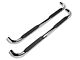 Barricade 4-Inch Oval Bent End Side Step Bars; Body Mount; Stainless Steel (14-18 Sierra 1500)