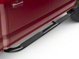 Barricade 4-Inch Oval 90 Degree Bent End Side Step Bars; Black (15-25 F-150)