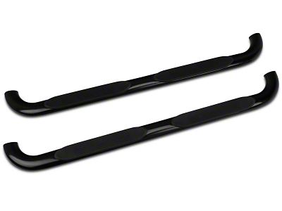 Barricade 4-Inch Oval Bent End Side Step Bars; Gloss Black (04-08 F-150)