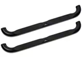 Barricade 4-Inch Oval Bent End Side Step Bars; Gloss Black (97-03 F-150)