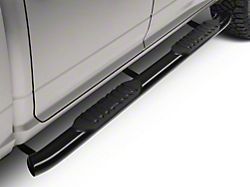 Barricade 5-Inch Oval Bent End Side Step Bars; Black (09-18 RAM 1500 Quad Cab)
