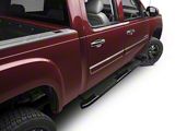 Barricade 5-Inch Oval Bent End Side Step Bars; Body Mount; Black (99-13 Sierra 1500)