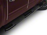 Barricade 5-Inch Oval Bent End Side Step Bars; Body Mount; Black (07-13 Silverado 1500)