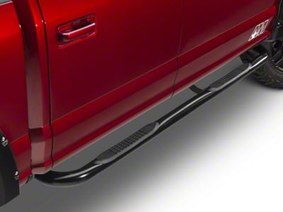 Barricade 3-Inch 90 Degree Bent End Side Step Bars; Black (15-24 F-150)