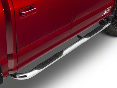 Barricade 3-Inch 90 Degree Bent End Side Step Bars; Stainless Steel (15-25 F-150)
