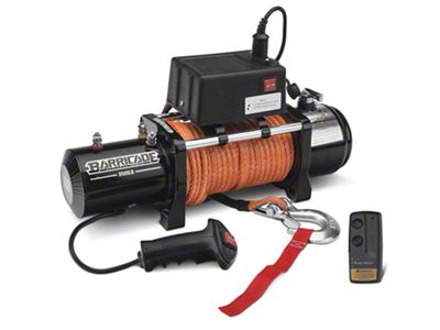 Barricade 9,500 lb. Winch with Synthetic Rope and Wireless Control (Universal; Some Adaptation May Be Required)