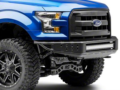 RedRock Tubular Off-Road Front Bumper with 30-Inch LED Light Bar (15-17 F-150, Excluding Raptor)