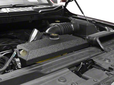 Barricade Coolant Overflow Cover; Textured Black (15-25 F-150)