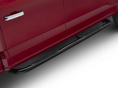 Barricade E-Series 3-Inch Side Step Bars with 90 Degree Bent Ends; Black (15-25 F-150 SuperCrew)