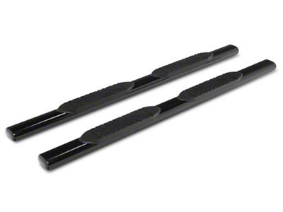 Barricade E-Series 5-Inch Straight End Side Step Bars; Black (17-25 F-250 Super Duty SuperCab)
