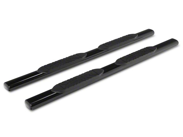Barricade E-Series 5-Inch Straight End Side Step Bars; Black (17-24 F-250 Super Duty SuperCab)