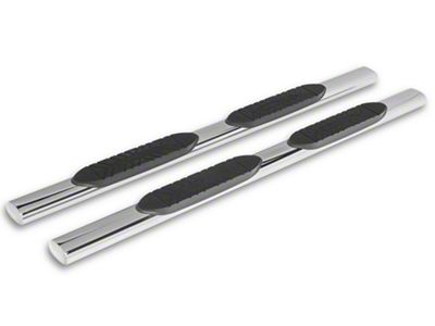 Barricade E-Series 5-Inch Straight End Side Step Bars; Stainless Steel (17-23 F-250 Super Duty SuperCab)