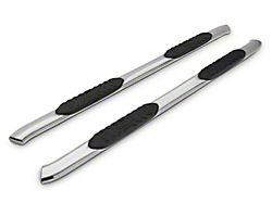 Barricade 5-Inch Oval 60 Degree Bent End Side Step Bars; Stainless Steel (17-23 F-350 Super Duty SuperCab)