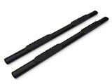 Barricade 5-Inch Oval Straight End Side Step Bars; Black (17-26 F-350 Super Duty SuperCrew)