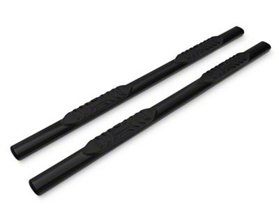 Barricade 5-Inch Oval Straight End Side Step Bars; Black (17-24 F-350 Super Duty SuperCrew)