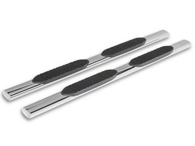 Barricade E-Series 5-Inch Straight End Side Step Bars; Stainless Steel (17-25 F-350 Super Duty SuperCab)