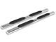 Barricade E-Series 5-Inch Straight End Side Step Bars; Stainless Steel (17-24 F-350 Super Duty SuperCab)