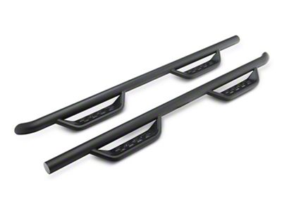 Barricade Tubular Drop Steps; Fine Textured Black Finish (17-25 F-350 Super Duty SuperCrew)