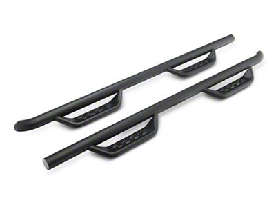 Barricade Tubular Drop Steps; Fine Textured Black Finish (17-24 F-350 Super Duty SuperCrew)