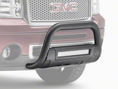 Barricade HD Bull Bar with Skid Plate and 20-Inch LED Dual-Row LED Light Bar; Textured Black (07-18 Sierra 1500)