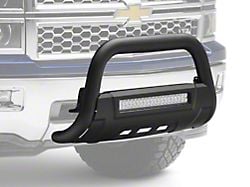 Barricade HD Bull Bar with Skid Plate and 20-Inch LED Dual-Row LED Light Bar; Textured Black (07-18 Silverado 1500)