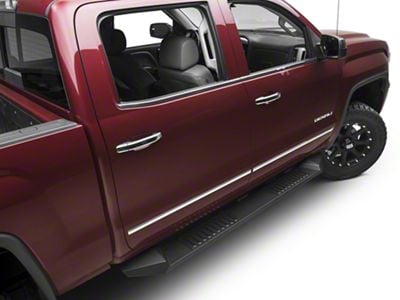 Barricade HD Steel Running Boards; Black (14-18 Sierra 1500 Crew Cab)