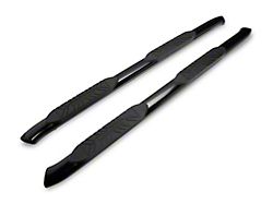 Barricade 5-Inch Oval Bent End Side Step Bars; Gloss Black (22-26 Maverick)