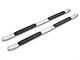 Barricade Pinnacle 4-Inch Oval Bent End Side Step Bars; Rocker Mount; Stainless Steel (07-13 Silverado 1500 Extended Cab, Crew Cab)