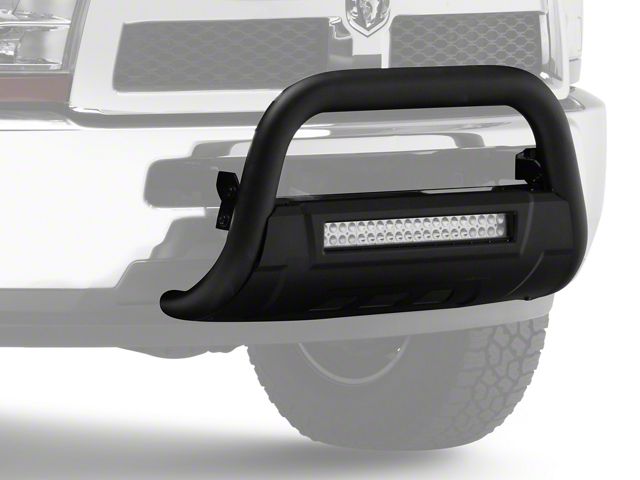 Barricade 3.50-Inch Bull Bar with Skid Plate and 20-Inch LED Light Bar; Textured Black (10-18 RAM 2500)