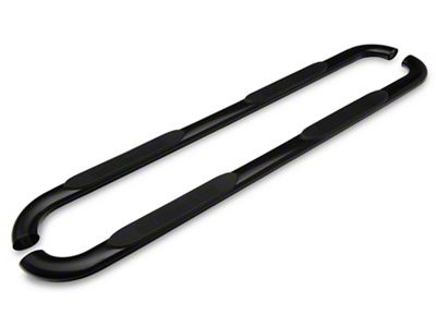 Barricade 4-Inch Oval Bent End Side Step Bars; Black (10-24 RAM 2500 Mega Cab)