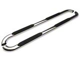 Barricade 4-Inch Oval Bent End Side Step Bars; Stainless Steel (10-24 RAM 2500 Mega Cab)