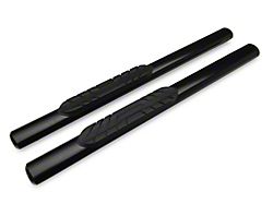 Barricade 4-Inch Oval Straight End Side Step Bars; Black (10-23 RAM 2500 Regular Cab)