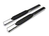 Barricade 5-Inch Oval Straight End Side Step Bars; Stainless Steel (10-25 RAM 2500 Regular Cab)