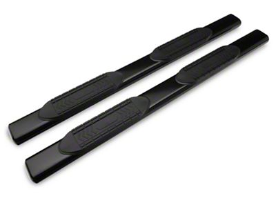 Barricade 6-Inch Oval Straight End Side Step Bars; Black (03-09 RAM 2500 Quad Cab)