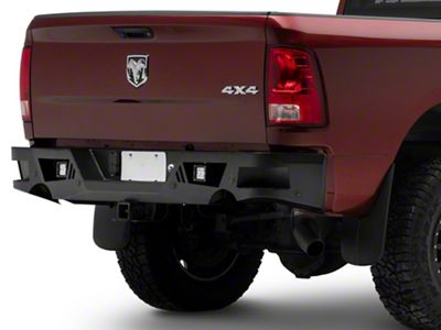 Barricade Extreme HD Rear Bumper with LED Spot Lights; Textured Black (10-24 RAM 2500)