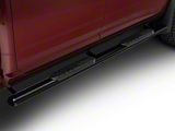 Barricade 4-Inch Oval Straight End Side Step Bars; Black (10-26 RAM 3500 Crew Cab)