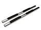 Barricade 4-Inch Oval Straight End Side Step Bars; Stainless Steel (03-09 RAM 3500 Quad Cab)