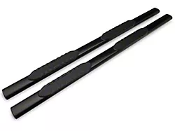 Barricade 5-Inch Oval Straight End Side Step Bars; Gloss Black (10-24 RAM 3500 Mega Cab)