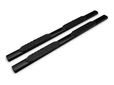 Barricade 5-Inch Oval Straight End Side Step Bars; Gloss Black (03-09 RAM 3500 Quad Cab)