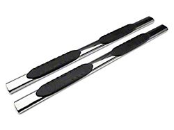Barricade 5-Inch Oval Straight End Side Step Bars; Stainless Steel (03-09 RAM 3500 Quad Cab)