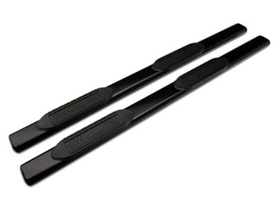 Barricade 6-Inch Oval Straight End Side Step Bars; Black (10-24 RAM 3500 Mega Cab)