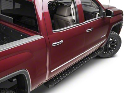 Barricade Rattler Running Boards; Textured Black (14-18 Sierra 1500)