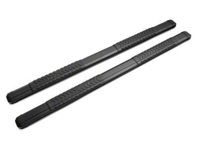 Barricade Saber 5-Inch Aluminum Side Step Bars; Black Cover Plates (19-24 Sierra 1500 Double Cab)