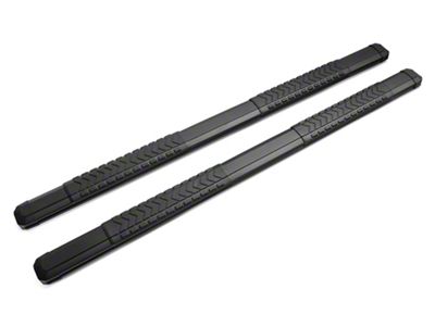 Barricade Saber 5-Inch Aluminum Side Step Bars; Black Cover Plates (19-25 Sierra 1500 Double Cab)