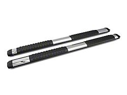Barricade Saber 5-Inch Aluminum Side Step Bars; Stainless Cover Plates (19-24 Sierra 1500 Double Cab)